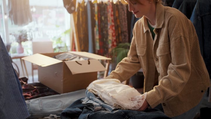 Warm Sunlight Filters Through Boutique Windows