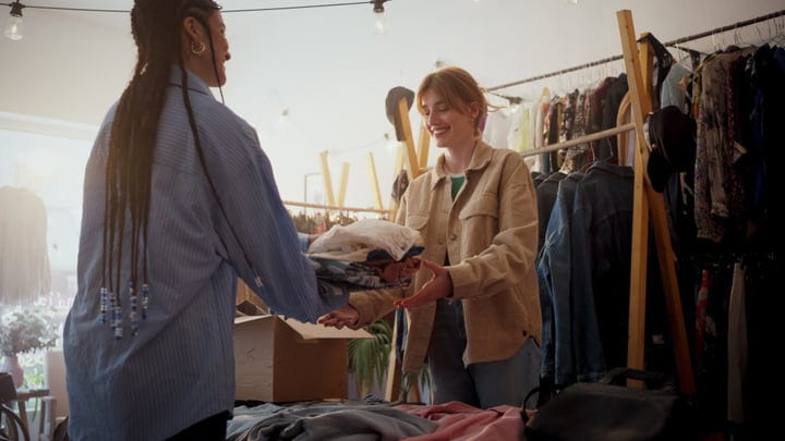 Joyful Exchange As Friends Discover Boutique Treasures
