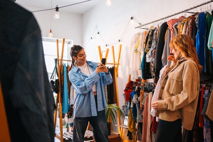 Capturing Joyful Moments While Shopping With Friends