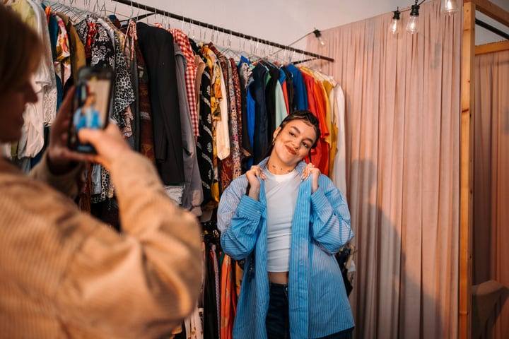 Capturing Joyful Moments In A Trendy Boutique Setting