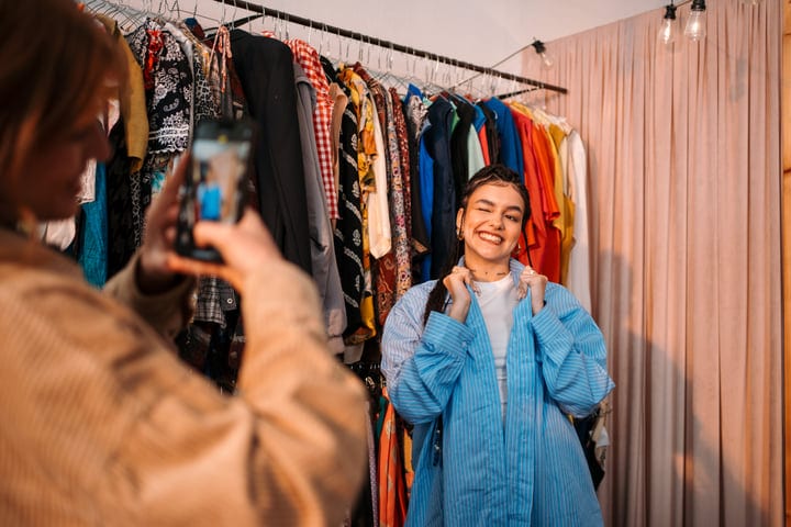 Capturing Joyful Moments In A Vibrant Boutique Setting