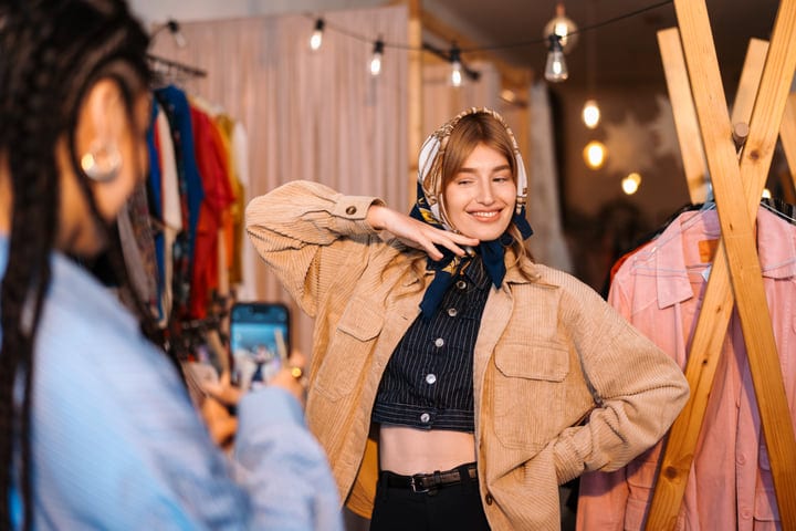 Joyful Friends Capture Fashion Moments In A Boutique