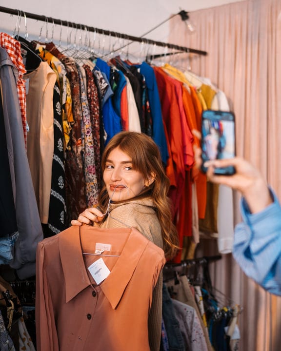 Capturing Joyful Moments While Shopping In A Boutique