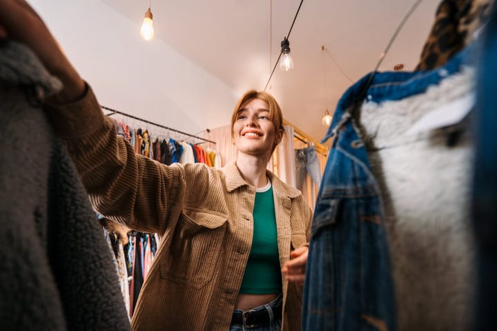 Joyful Shopping Spree In A Chic European Boutique