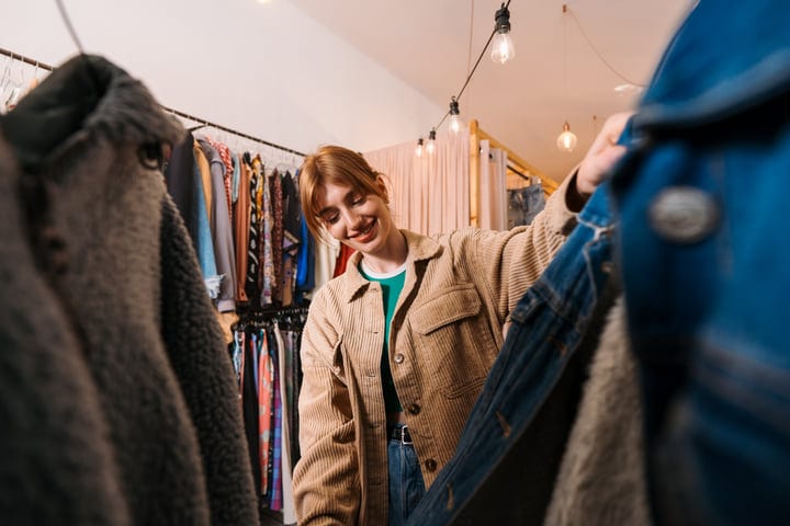 Joyful Moments Shopping In A Cozy European Boutique