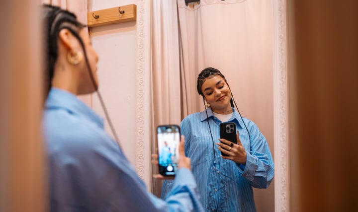 Capturing Joyful Moments In A Boutique Fitting Room