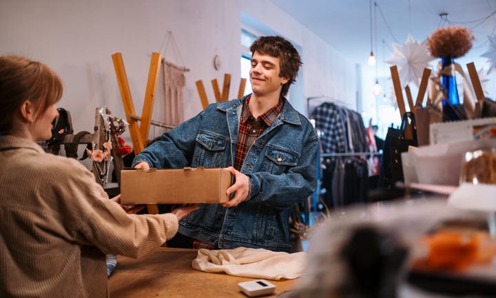 Casual Charm: Friends Embrace Boutique Shopping Experience