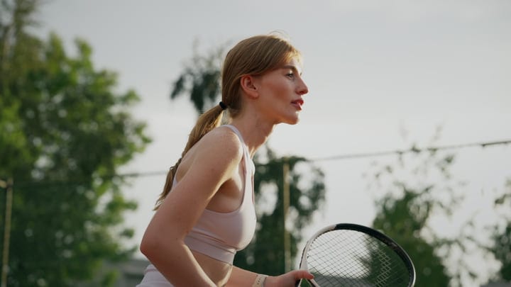 Game On: A Tennis Player's Moment of Focus