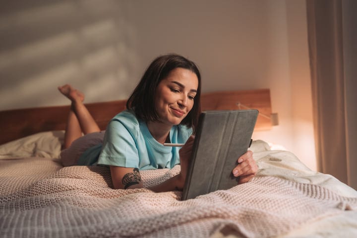 Gentle Mornings: A Young Woman's Cozy Digital Escape