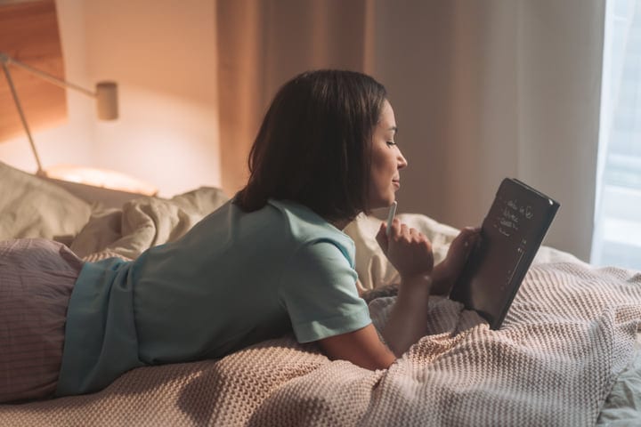 A Cozy Morning with Technology at Hand