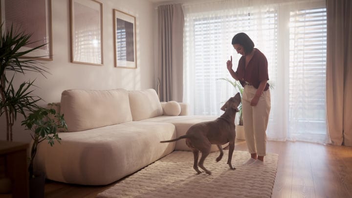 A Quiet Morning Ritual With Her Canine Companion