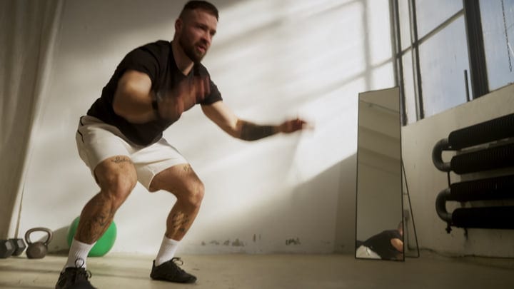 Focused and Energetic: A Man's Indoor Workout Routine
