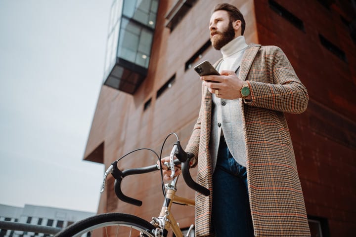 Urban Professional Navigates His Commute With Purpose