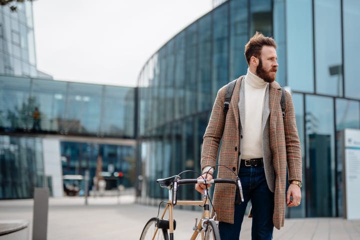 An Urban Professional Navigates the City On Two Wheels