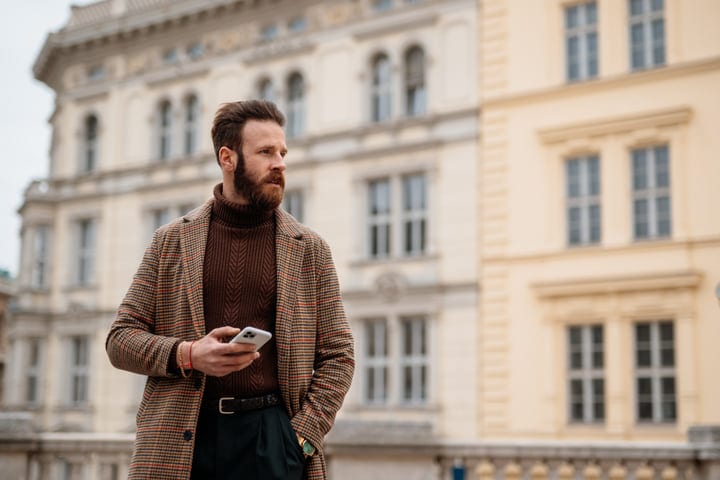 Urban Businessman Navigates The City With Confidence