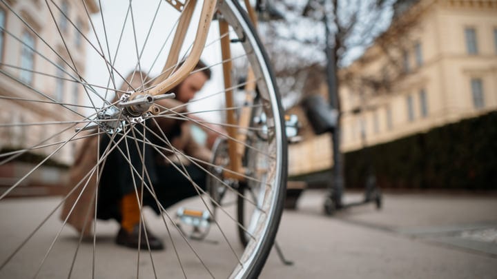 The Rhythm Of A Businessman's Urban Bicycle Commute