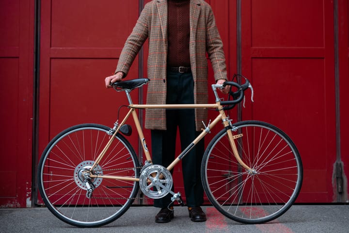 Urban Businessman Embraces Eco-Friendly Bicycle Commute