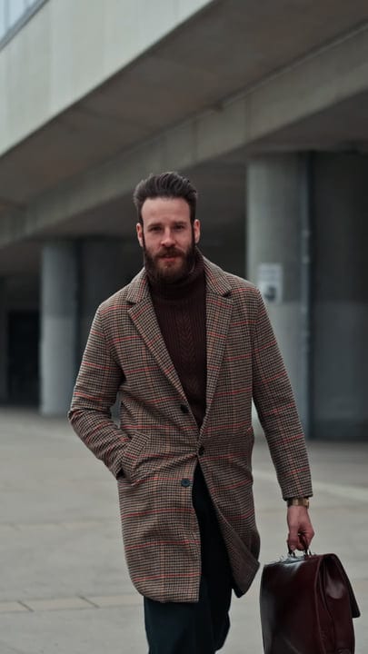 Confident Businessman Strolling Through Urban Landscape