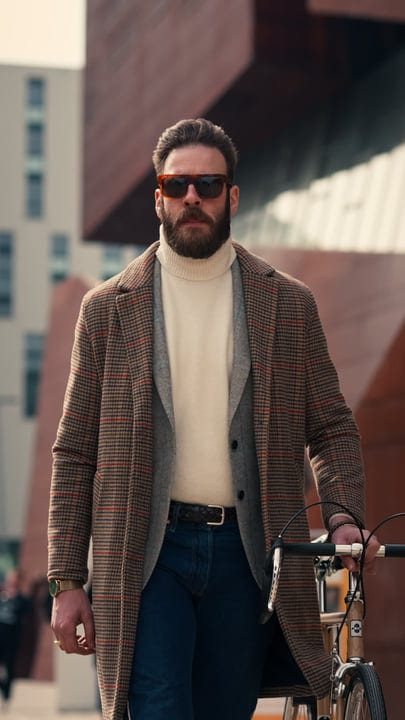 Confident Businessman Navigates City Streets With Style