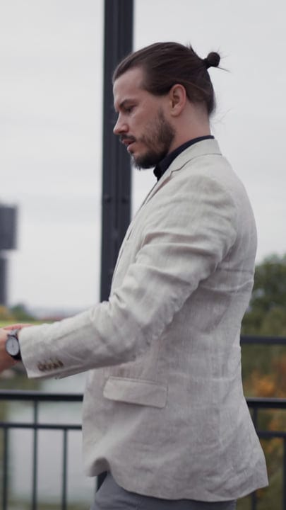 Mindful Steps Of A Businessman In An Urban Setting